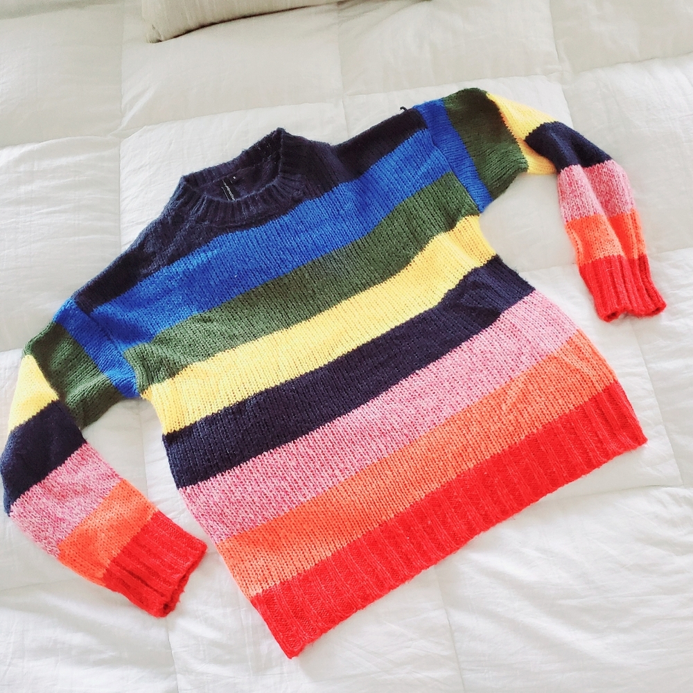 Anthropologie by Moon & Madison Rainbow Sweater